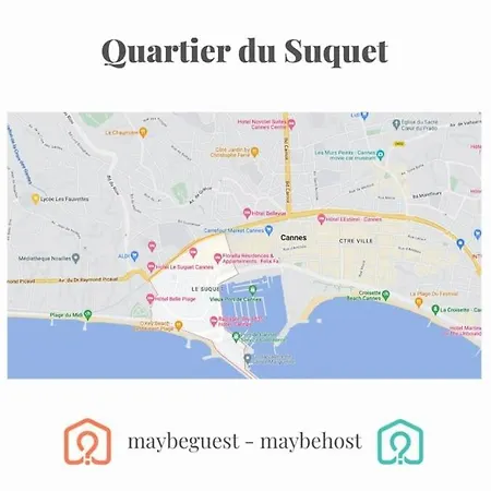 C067-Beau Studio A 100 M Des Plages Et Proche Palais Cannes Buitenkant foto